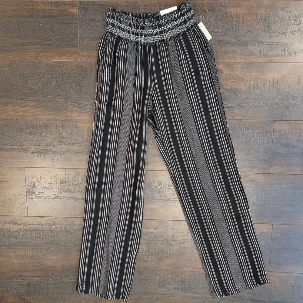 Women's Maurices Stripe Linen Wide Leg Pant